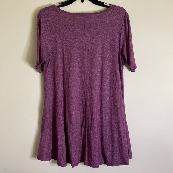Lularoe Heathered Purple Top XXS - Picture 4 of 4
